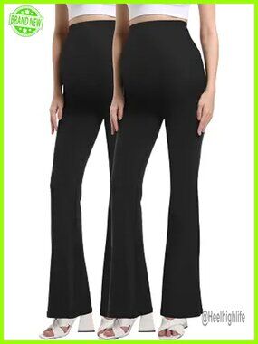 Maternity Flare Leggings Over The Belly Bootcut Bell Bottom Yoga Pants